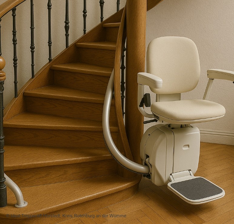 Sitzlift Wendeltreppe Horstedt, Kreis Rotenburg an der Wümme