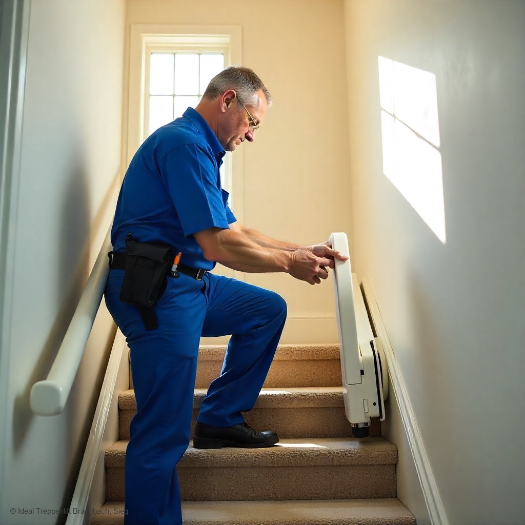 Montage des Liftes in Brachbach, Sieg